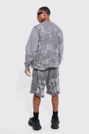 Fixed Waist Parachute Extreme Rip Cargo Camo Short