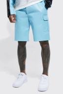 Fixed Waist Relaxed Cargo PU Short