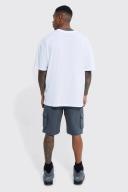 Fixed Waist Relaxed Cargo Short with Applique