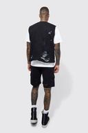 Fixed Waist Relaxed Rip and Repair Cargo Short