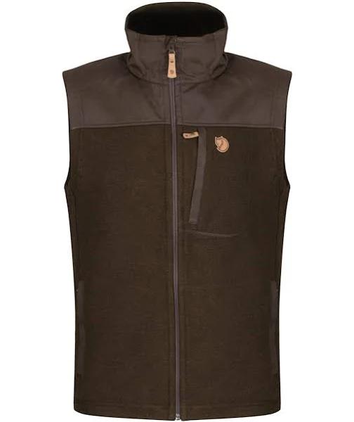 Fjallraven Buck Fleece Vest - Dark Olive - Fleece Vests XS
