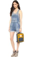 Fjallraven Kanken Mini Backpack - Navy / Warm Yellow