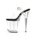 FLAMINGO-808 Clear/Gold Chrome Platform Sandal 10