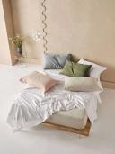 Flannelette White Plain-Dyed Sheet Set by Linen House