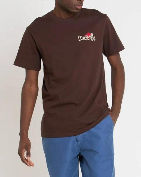 Flash Tee - Choc Brown, M - Deus Tees