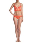 Fleur du Mal Black Lily Embroidery Longline Demi Bra