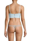 Fleur du Mal Black Lily Embroidery Longline Demi Bra