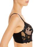 Fleur du Mal Women's Lily Embroidery Longline Demi Bra - Orange - Size 34d - Clementine