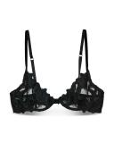 Fleur du Mal Women's Lily Embroidery Longline Demi Bra - Orange - Size 38C - Clementine