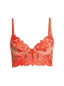 Fleur du Mal Women's Lily Lace Longline Underwire Bra - Clementine - Size 36DD