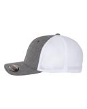 Flexfit 6311 Melange Trucker Mesh, Price/each - Dk H.Gry/White, One Size