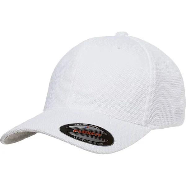 Flexfit 6577CD Cool & Dry Pique Mesh Cap White OS
