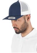Flexfit Retro Trucker Snapback Cap - Silver / White