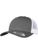 Flexfit Retro Trucker Snapback Cap - Silver / White
