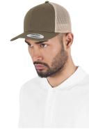 Flexfit Retro Trucker Snapback Cap - Silver / White