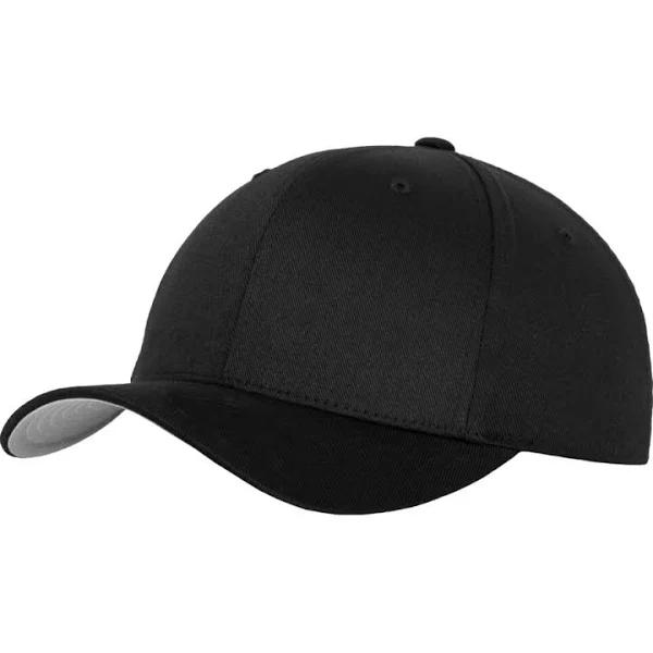 Flexfit Wooly Combed Stretchable Cap - Black