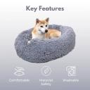 Floofi Calming Soft Pet Bed, M / Brown