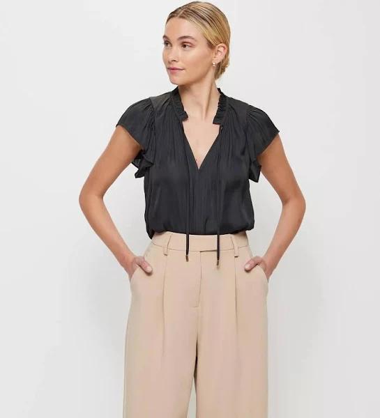 Flutter Sleeve Tie Blouse - Preview