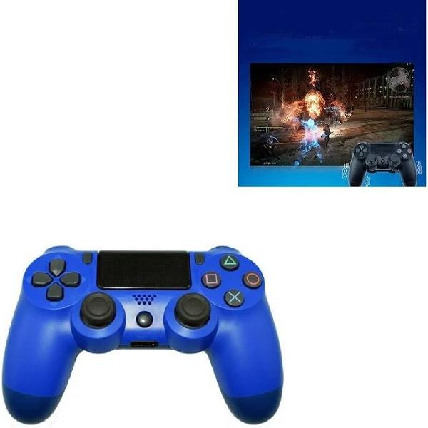 For PS4 Host Game Wireless Bluetooth Game Controller with Lights (Blue)