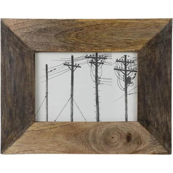 Foreside Black Color Block Hickory Frame One-Size