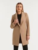 Forever New Becca Single Breasted Coatigan in Brown Camel 14