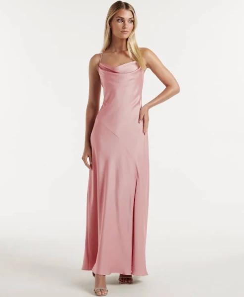 Forever New Blair Back Detail Maxi Dress in Blush Pink 18