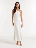 Forever New Carolyn Sequin Asymmetrical Gown in White 16