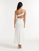 Forever New Carolyn Sequin Asymmetrical Gown in White 16