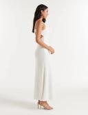 Forever New Carolyn Sequin Asymmetrical Gown in White 16