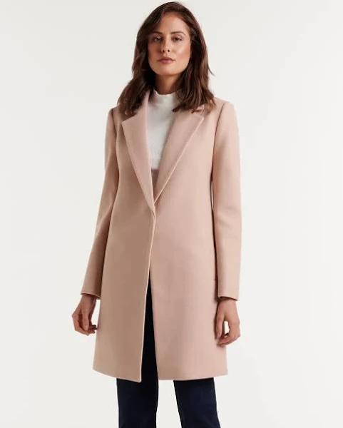 Forever New Diana Single Breasted Coatigan in Pink 16