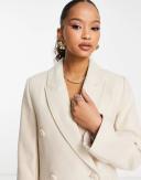 Forever New Formal Coat in cream-White