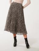 Forever New Hailee Pleated Skirt in Black Multi Black 10