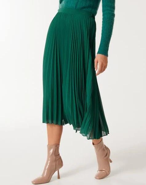 Forever New Hailee Pleated Skirt in Green 4