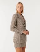 Forever New Kerry Single Breasted Wool Blazer in Brown Taupe 12