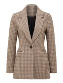 Forever New Kerry Single Breasted Wool Blazer in Brown Taupe 16