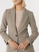 Forever New Kerry Single Breasted Wool Blazer in Brown Taupe 4