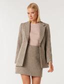 Forever New Kerry Single Breasted Wool Blazer in Brown Taupe 6