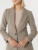 Forever New Kerry Single Breasted Wool Blazer in Brown Taupe 6