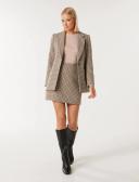 Forever New Kerry Single Breasted Wool Blazer in Brown Taupe 6