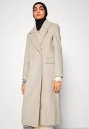 Forever New Longline Relaxed Formal Coat in cream-White
