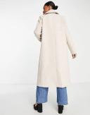 Forever New Longline Relaxed Formal Coat in cream-White