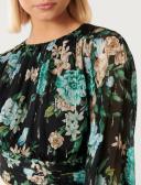 Forever New Odette Metallic Blouson Sleeve Blouse in Multi Assorted 16