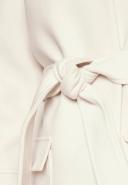 Forever New Petite Funnel Neck Wrap Tie Smart Coat in cream-White