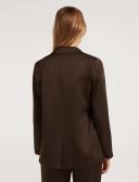 Forever New Sandy Satin Boyfriend Blazer in Brown Chocolate 6