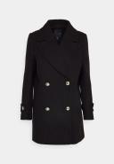 Forever New Smart Wrap Coat in Black