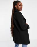 Forever New Smart Wrap Coat in Black