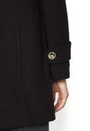 Forever New Smart Wrap Coat in Black