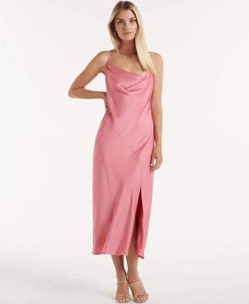Forever New Women's Blair Back Detail Maxi Dress in Wild Rose, Size 10 | Polyester