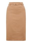 Forever New Women's Diana Belted Pencil Skirt in Tawny Brown, Size 8