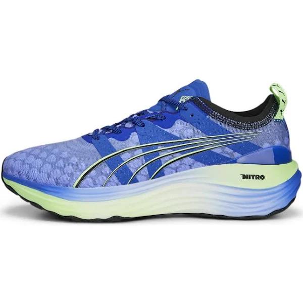 ForeverRun Nitro Men's Running Shoes in Royal Sapphire/Fizzy Lime, Size 9.5 by Puma